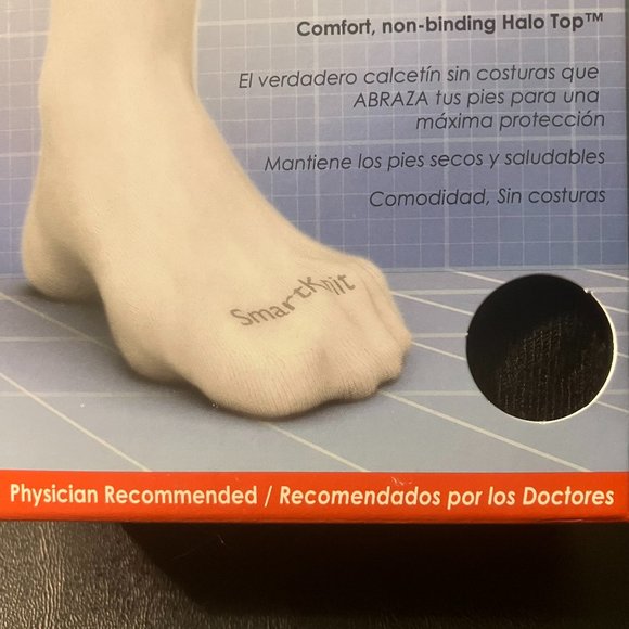 Smart Knit Men's Black Mini Crew Diabetic Socks M (8-10) NIB - Picture 4 of 8